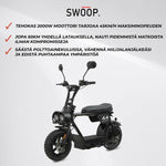 Pharmics Electro – Swoop Electric Moped Turbo 2000W, Black, 48V Lithium Battery, 45 km/h, Off-Road Ready