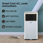 Pharmics Electro – Comfee Portable Air Conditioner MPPH-09CRN7, 9000 BTU / 2.6 kW, 3-in-1 Cooling, Dehumidifier & Fan, Up to 950 sq ft, with Exhaust Hose