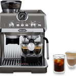 Pharmics Electro – De'Longhi La Specialista Arte EC9155.MB Espresso Machine, Integrated Grinder, 8 Grind Settings, 15 Bar, 3 Temperatures, Milk Frother, 1300W, 1.5L Tank, Stainless Steel/Black, Barista Kit Included