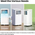 Pharmics Electro – Comfee Portable Air Conditioner MPPH-09CRN7, 9000 BTU / 2.6 kW, 3-in-1 Cooling, Dehumidifier & Fan, Up to 950 sq ft, with Exhaust Hose