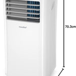 Pharmics Electro – Comfee Portable Air Conditioner MPPH-09CRN7, 9000 BTU / 2.6 kW, 3-in-1 Cooling, Dehumidifier & Fan, Up to 950 sq ft, with Exhaust Hose