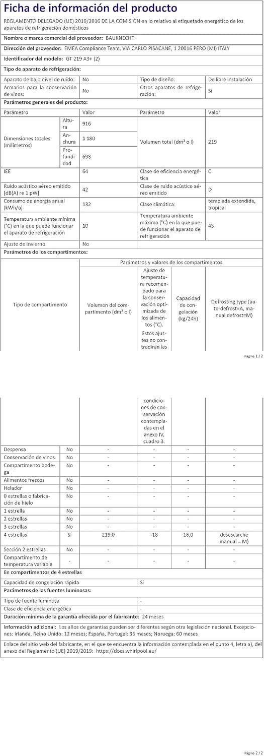 Pharmics Electro – Bauknecht GT 219 A3+ Chest Freezer, 215L Capacity, Super Freeze, SpaceMax, Interior Light, ECO Energy Saving, Child Lock