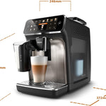Pharmics Electro – Philips Series 5400 Fully Automatic Coffee Machine with LatteGo, 12 Coffee Specialties, Intuitive Display, 4 User Profiles, Chrome (EP5447/90)