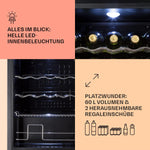 Pharmics Electro – Klarstein Mini Fridge with Glass Door, 80L Beverage Cooler, Adjustable Shelves, Quiet Compact Indoor/Outdoor Refrigerator