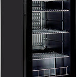 Pharmics Electro °CUBES 90L Beverage Refrigerator with Glass Door, Compact Drinks Fridge with 4 Adjustable Shelves, Black