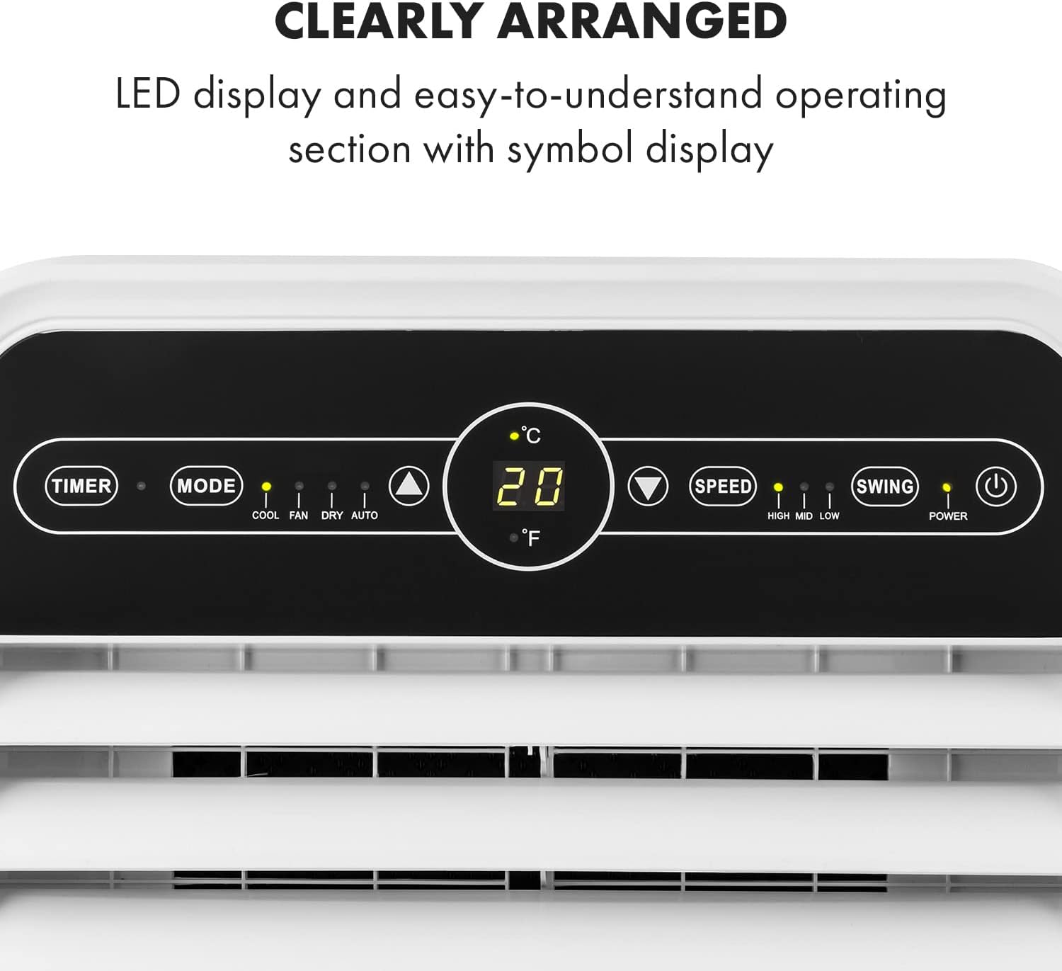 Pharmics Electro – Klarstein Portable 4-in-1 Air Conditioner, 9000 BTU, Cooling, Dehumidifier, Fan & Night Mode for Home & Office