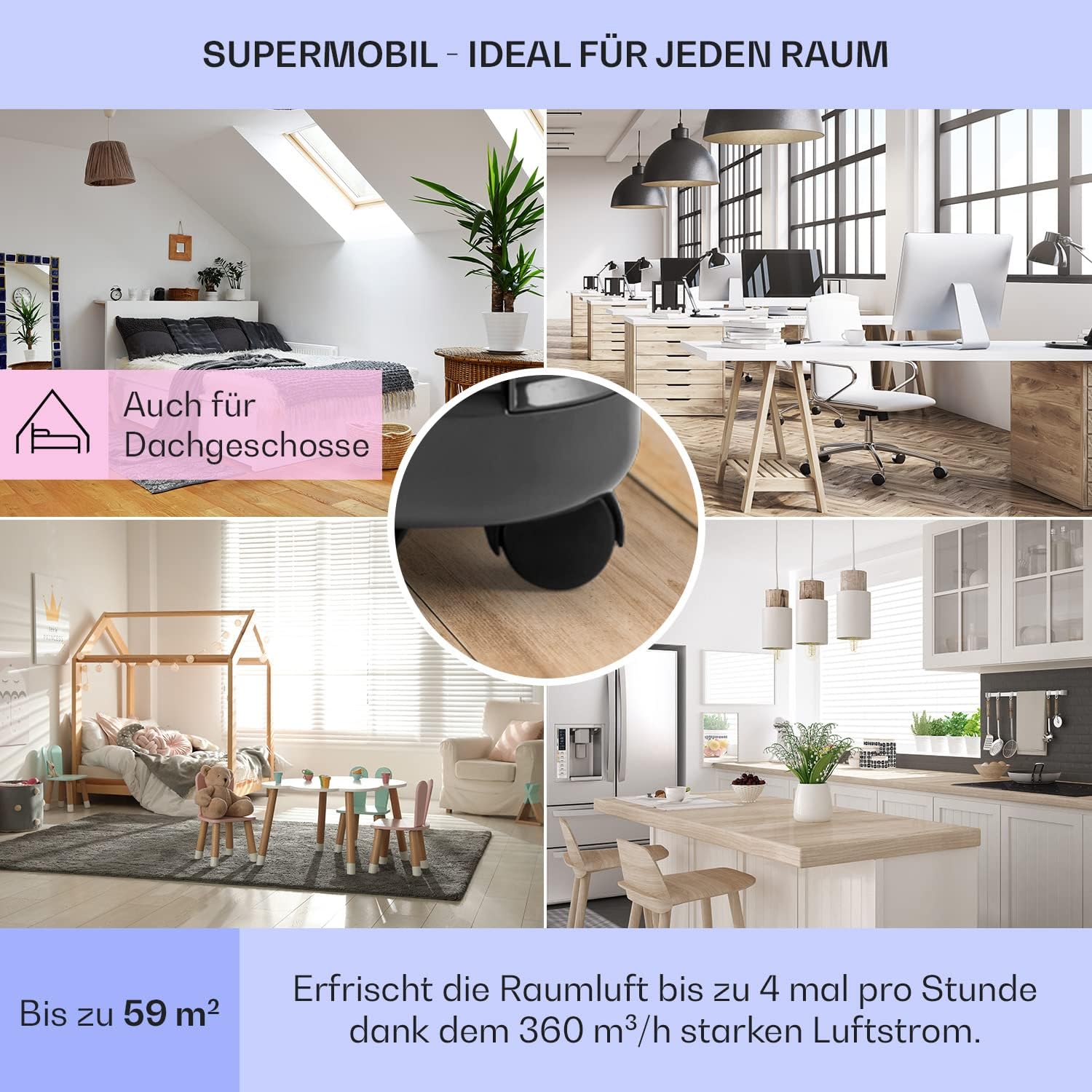 Pharmics Electro – Klarstein Portable 4-in-1 Air Conditioner, 9000 BTU, Cooling, Dehumidifier, Fan & Night Mode for Home & Office