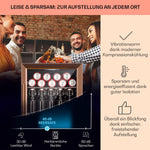 Pharmics Electro – Klarstein Mini Fridge with Glass Door, 80L Beverage Cooler, Adjustable Shelves, Quiet Compact Indoor/Outdoor Refrigerator