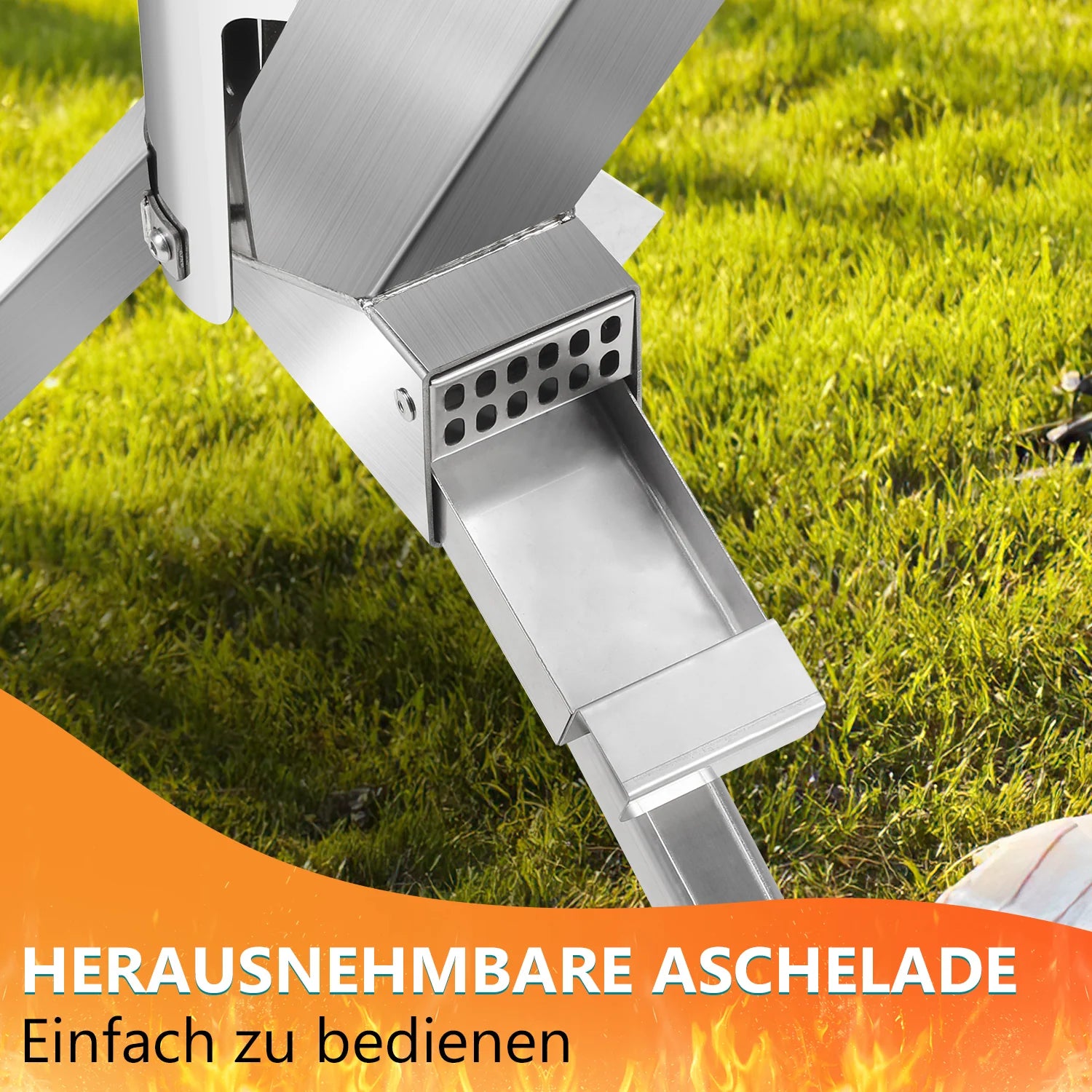 Pharmics Electro – Sonnewelt Pelletfackel aus Edelstahl mit Glasrohr, Feuerrohr für Outdoor-Heizung & Ambiente