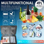 Pharmics Electro – KESSER Compressor Cooler Box 2-in-1 with Dual Zone Cooling and Freezing, LED Touch Display, 12/24V & 230V, Down to -20°C