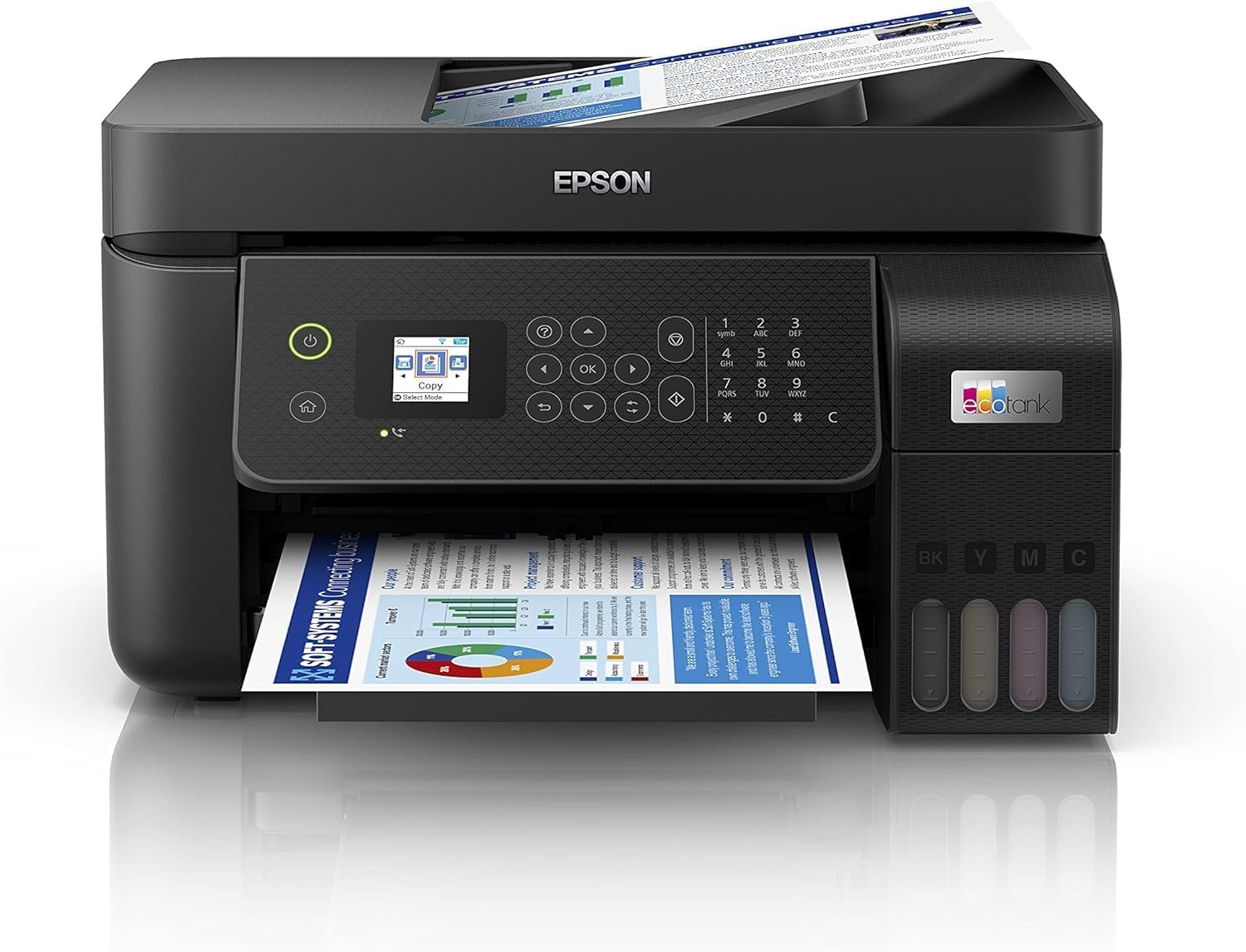 Pharmics Electro – Epson EcoTank ET-4800 A4 Multifunction Wi-Fi Ink Tank Printer, Includes Up to 3 Years of Ink