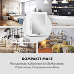 Pharmics Electro – Klarstein Mini Fridge with Glass Door, 80L Beverage Cooler, Adjustable Shelves, Quiet Compact Indoor/Outdoor Refrigerator